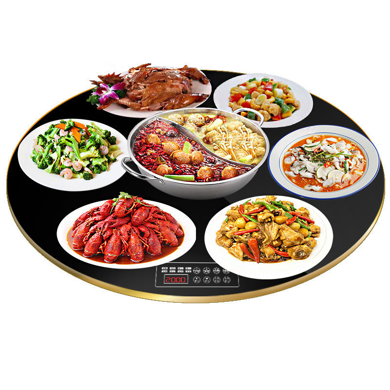 Meal insulation board household round warm dish board rotating heating pad desktop turntable hot dish board table hot dish artifact