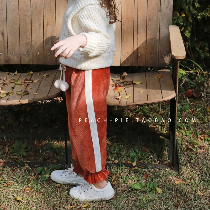 Clear Cabin Spot Peach Pie South Korea Boy Clothing 2020 Winter Light Core Suede Girl Cute Matterball Light Cage Pants 235