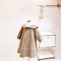  Spot high-end Peach-pie Korean childrens clothing 2020 Winter doll large lapel girls cashmere coat 115