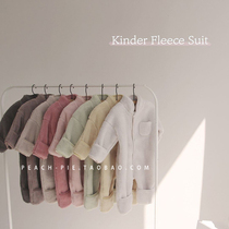 Clearance Peach pie Korean childrens clothing 2020 winter men and womens zipper solid color cute jumpsuit 74