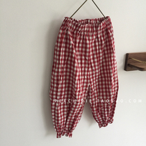  Clearance spot homemade spring and summer thin models A variety of styles girls and boys drawstring cotton bloomers