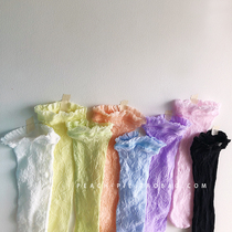  Spot{Peach pie}Korean childrens clothing 2021 summer stretch breathable childrens and girls wild lace socks 315