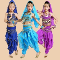Childrens Indian dance performance costume Children children special Xinjiang ethnic belly dance girl performance dance costume