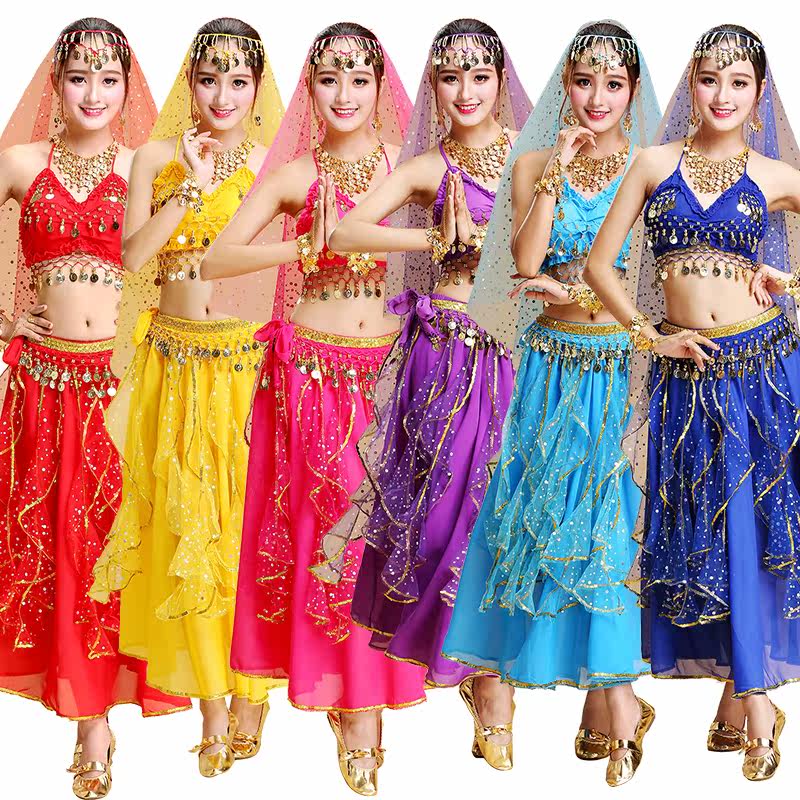 Indian Dance Play Dress Rehearsal Dress Rehearsal Dress Practice Suit 2018 New Belly Dance Stage Performance Clothing Autumn Winter
