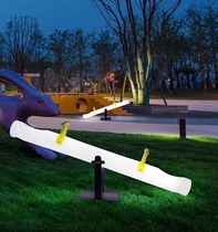 LED outdoor light-emitting seesaw amusement facilities Internet celebrity childrens interactive entertainment colorful double seesaw props