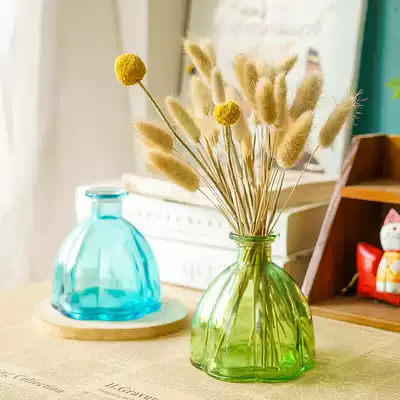 Small transparent glass vase hydroponic home office decoration decoration simple vase European-style dried flower vase