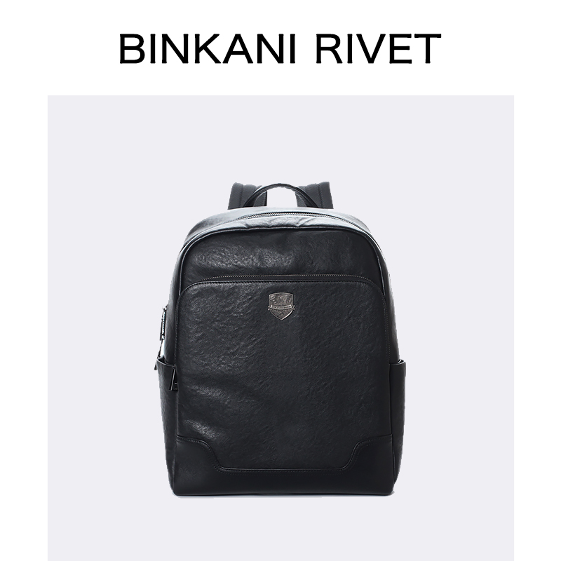 French binkani first layer cowhide fashion backpack tide brand backpack men's leather travel bag schoolbag fashion leisure