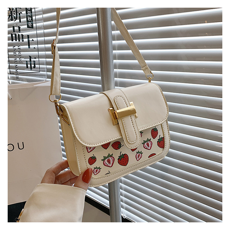 Women's Small Pu Leather Fruit Strawberry Cute Streetwear Square Magnetic Buckle Shoulder Bag display picture 75