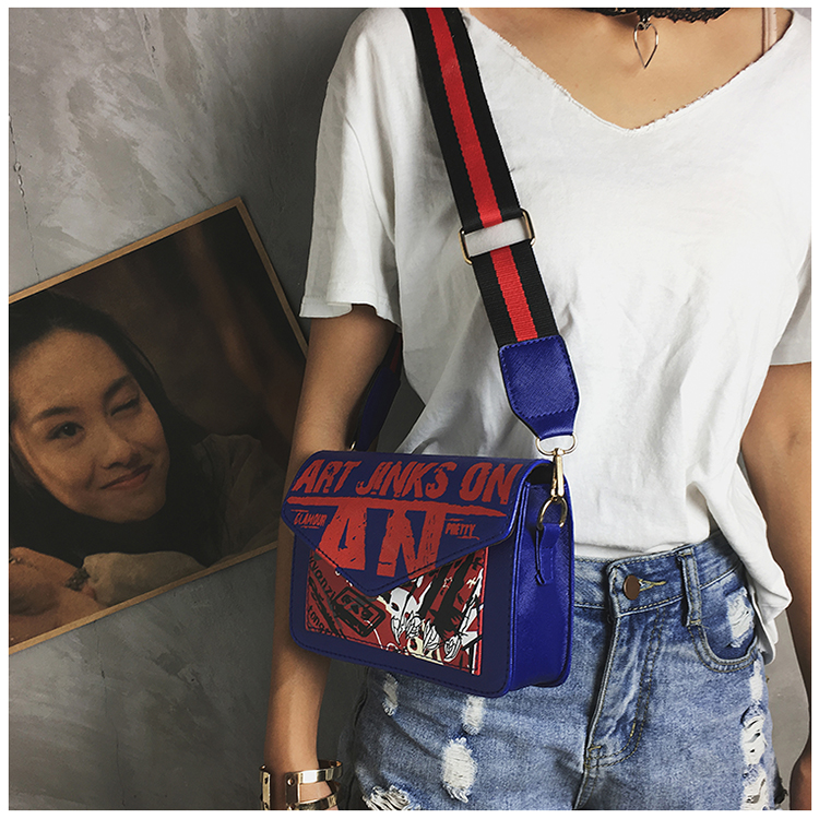 Bolso De Hombro Ancho Con Letras De Graffiti Nuevo Casual Coreano display picture 47