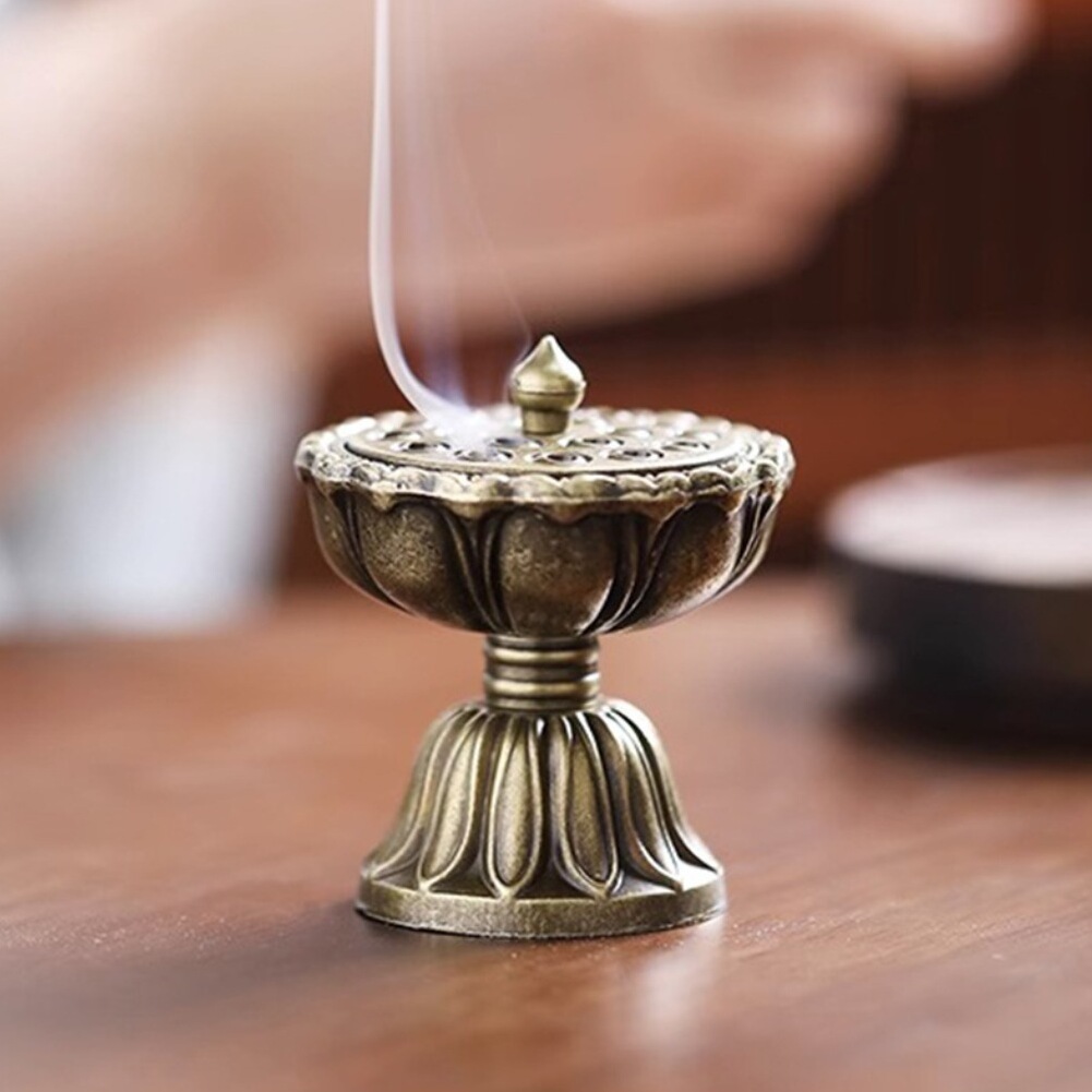 銅器 香炉 福象宮灯 室内檀香炉 盤香炉 薫香炉 蠟燭灯 工芸品 香炉 双獣耳浮彫盤竜薫香炉 香具 仏堂香炉 工芸品 銅製品 置物