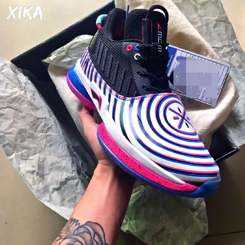 Li Ning Wade Road 7WOW7 kẹo bông không ngủ trên các cựu chiến binh thành phố công bố giày bóng rổ năm mới ABAN079 - Giày bóng rổ giày thể thao nam adidas