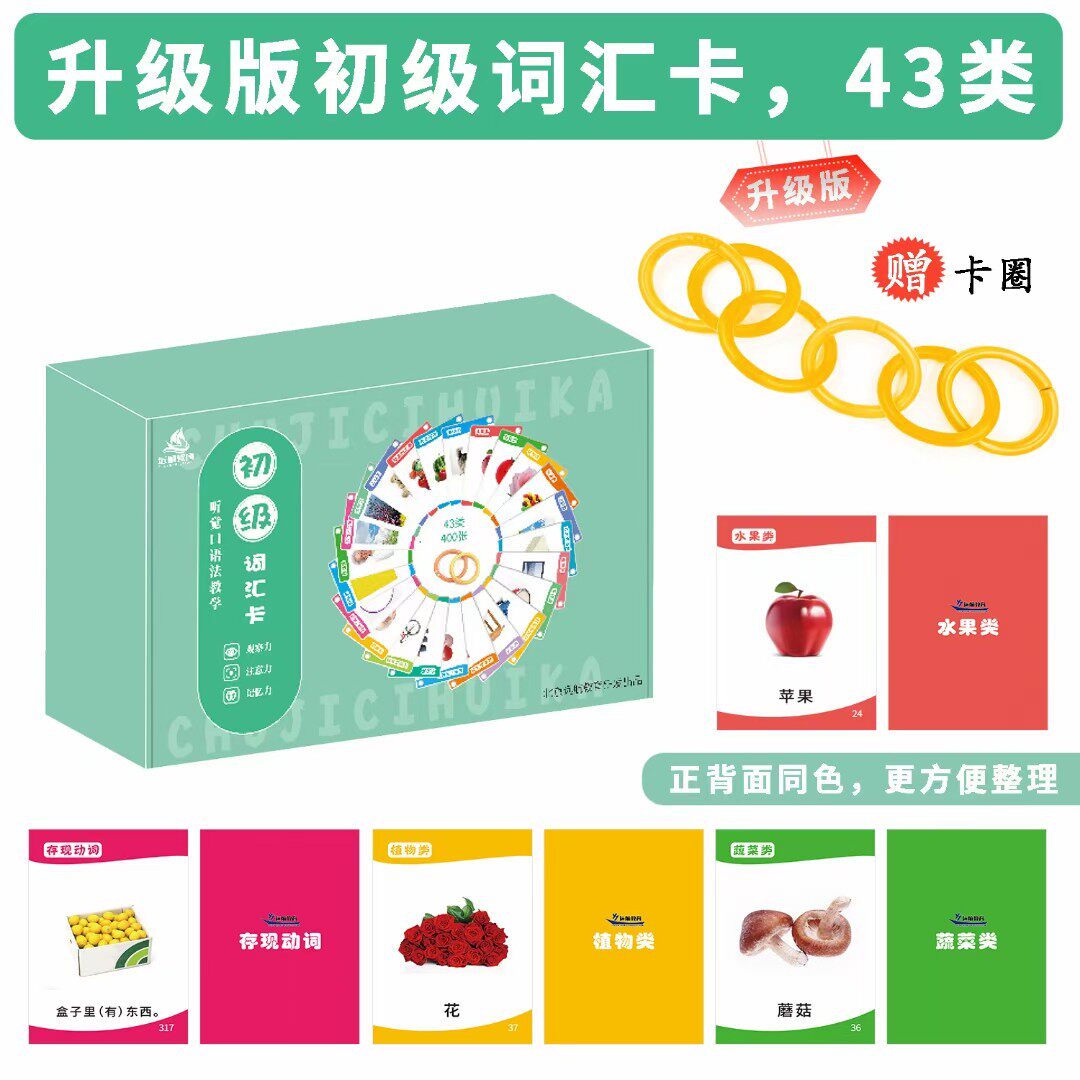 Auditory Verbal Grammar Teaching Supporting Vocabulary Card Junior Intermediate High JI Vocabulary Card Send Matching Rehabilitation Internet Class