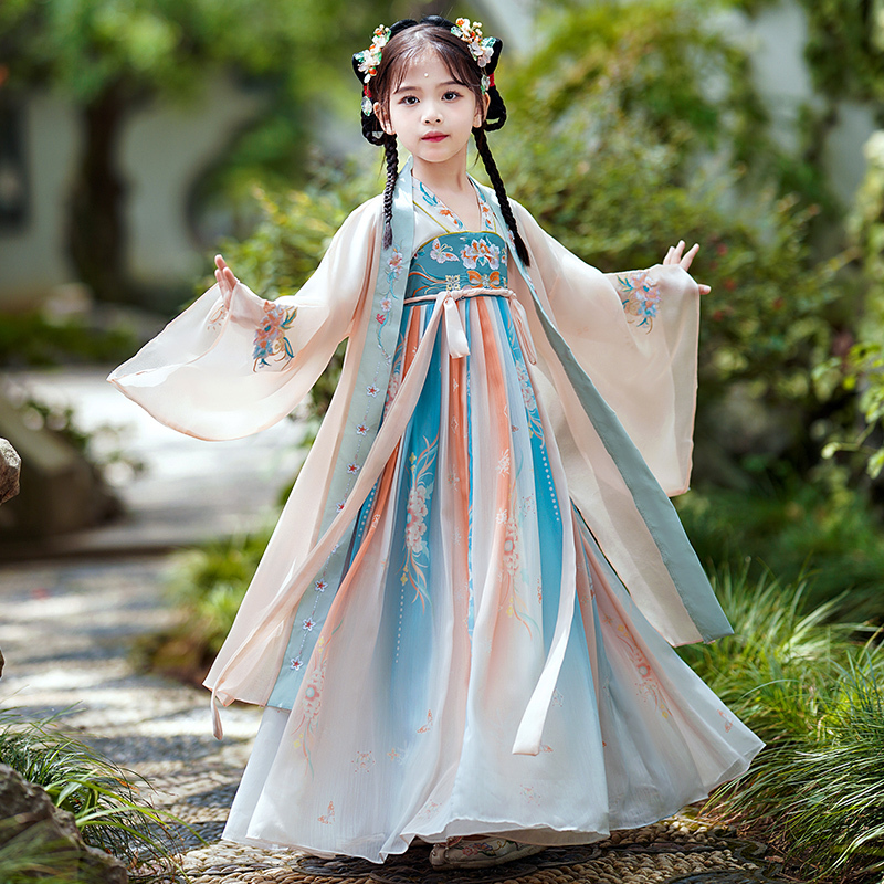 Hanfu for Girls 2026 Spring Children's Traditional Chinese Style Super Fairy Tang Suit Ancient Style Princess Girl Spring Dress