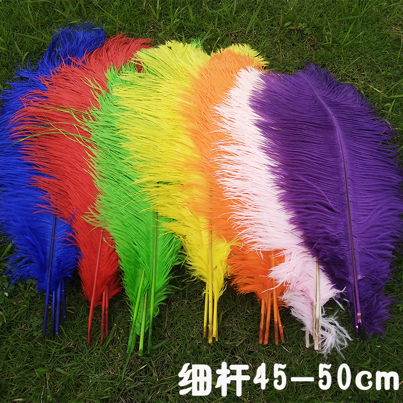 Color ostrich feather 45-50cm wedding table flower road guide Hotel bar decoration performance clothing accessories