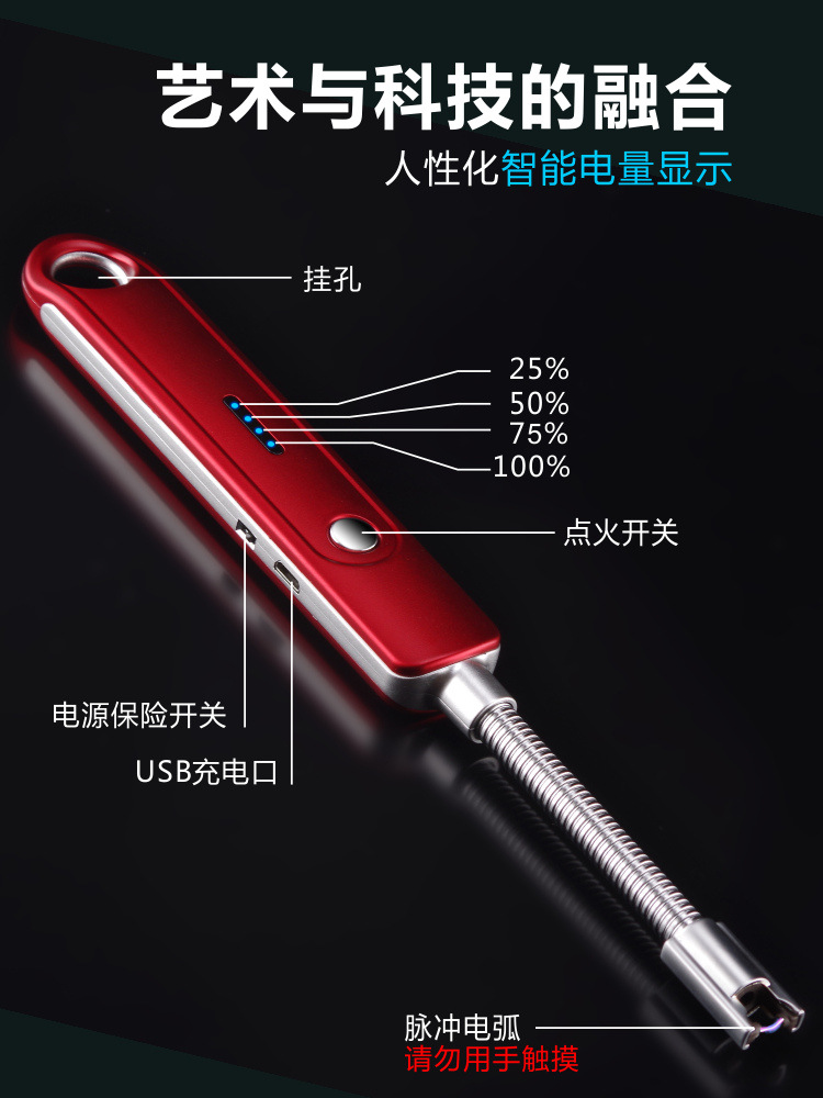 Đánh lửa điểm bếp gas nhẹ hơn xung điện tử dài miệng bếp gas bếp lửa nhà cộng với phần dài hộp quẹt diêm