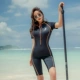 Áo tắm lướt sóng thông thường nữ một mảnh nhanh khô mỏng bảo thủ huấn luyện chuyên nghiệp áo tắm thể thao trong áo tắm gió - Bộ đồ bơi One Piece