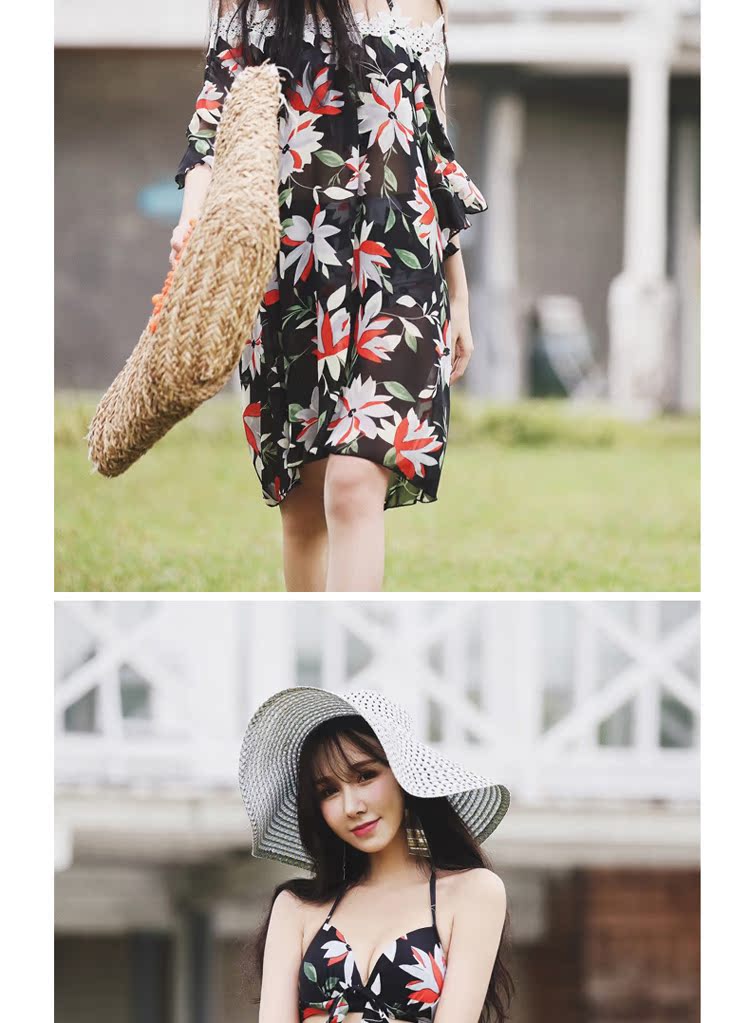 Cặp đôi đồ bơi kỳ nghỉ mới đồ bơi một mảnh áo tắm ngực nhỏ bằng thép tấm tập hợp quần bơi kích thước lớn quần bơi nữ 	đồ đôi đi biển dep	