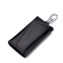 Large Capacity Bull Leather Ladies Lock Spoon Bag New Minima Card Bag Multifunction Car Key Bag Mens Waist Hang