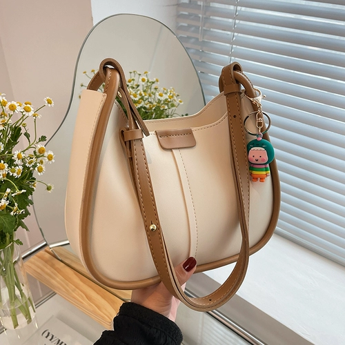 Женская сумка Amy Rabbit, новинка 2025 года, модная строчка, большая вместительная текстурированная сумка через плечо контрастного цвета, сумка через плечо на одно плечо