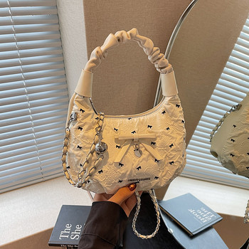 Amy rabbit women's bag 2025 new fashion trend sweet bow handbag simple and versatile shoulder crossbody bag