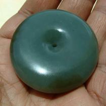 (Fine material warm and moist) (Exquisite workmanship) Qinghai Jade (natural sugar-rich duck egg green)---Pingan Buckle