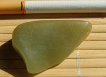 (Can be used as small specimens) (Versatile) (Purely handmade) Qinghai Jade (yellow material)----Pendant