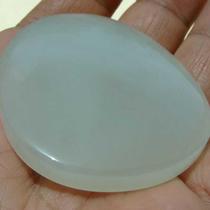 (Yoniugou old material) (jade material is warm and moist) Qinghai jade (light sugar white jade) - single curved noodle brand - 9#