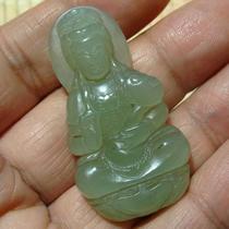 (店铺放福利)(玉料温润)青海玉(青白玉)---如意观音挂件