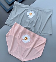 Couple small wrinkled chrysanthemum summer thin breathable mesh ice silk seamless couple underwear