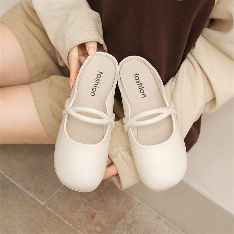 New Style Women's Closed-Toe Half-Slip Casual Shoes Trendy Summer Korean Version Slip-On Fashion Outdoor Flat Sandals