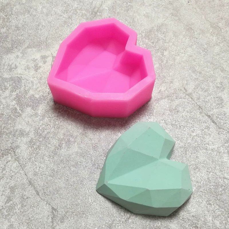 Khuôn bánh silicone tình yêu kim cương sáng tạo, Khuôn bánh sôcôla nhân bánh trứng hình trái tim - Tự làm khuôn nướng