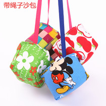 Canvas cartoon with lines small sandbag rice husk safety kindergarten baby childrens sling small sandbag cube