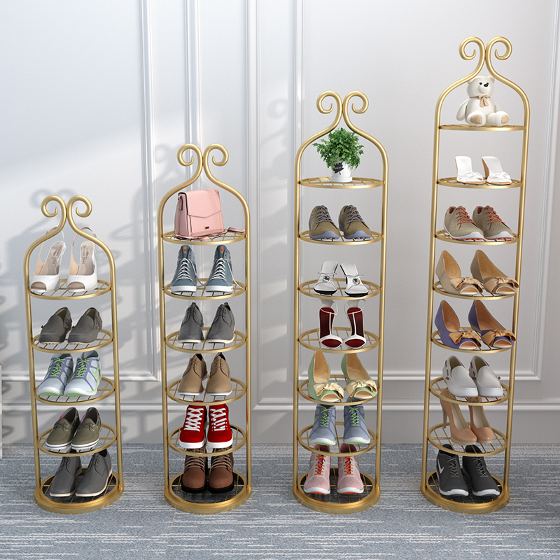 Simple Shoe Rack Domestic Iron Art Multilayer Economical Type Province Space Dormitory Small Shoe Cabinet Doorway Dust-Proof Containing Layer Shelf