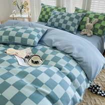 Four cotton cotton student dorm bed in bed linen suite 3 pieces of light luxury high sense