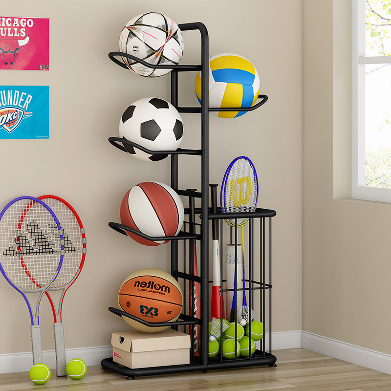 Basketball Accommodating Racks Home Indoor Simple Soccer Volleyball Finishing Containing baskets Children's Ball Pendulum Places shelves-Taobao