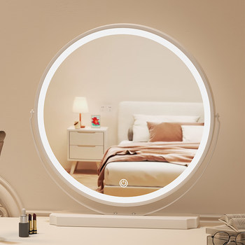 Dressing table with light, smart led makeup mirror, simple