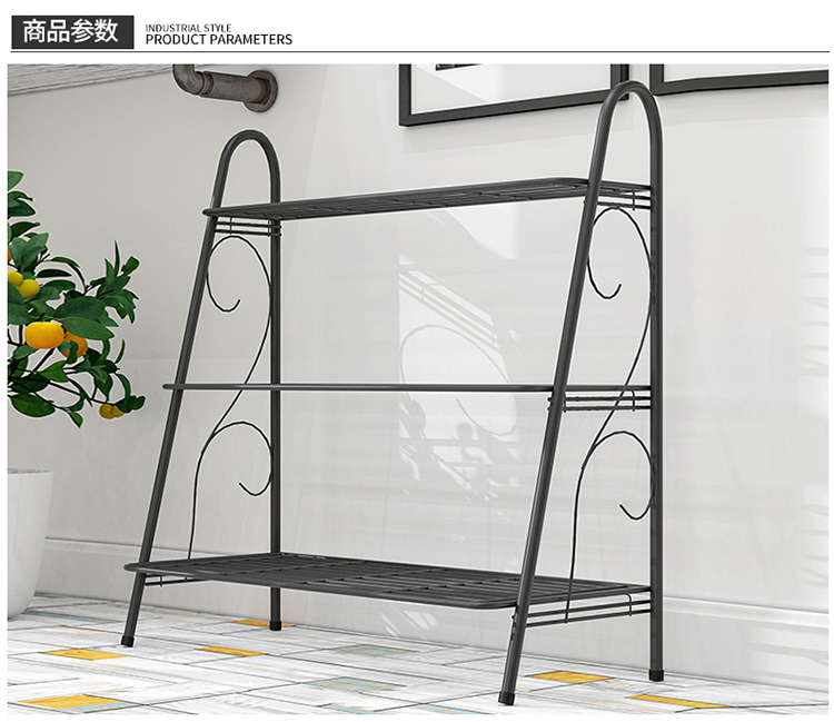 Sàn hoa đứng Sorno Sắt nhiều lớp phòng khách ban công chậu hoa treo tường giá treo củ cải xanh - Kệ kệ sách treo tường giá rẻ
