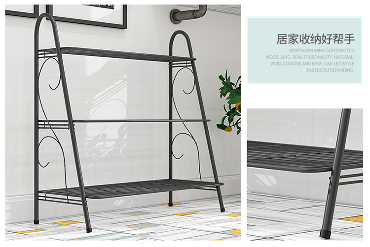Sàn hoa đứng Sorno Sắt nhiều lớp phòng khách ban công chậu hoa treo tường giá treo củ cải xanh - Kệ kệ sách treo tường giá rẻ