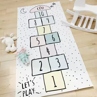 Children's fun floor mat jumping House children's room game blanket crawling mat Nordic style home decoration