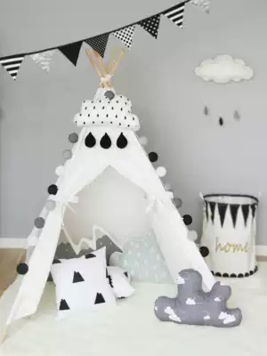 Children's tent game house Indoor small tent Princess Castle toddler doll house pure cotton canvas New Year gift