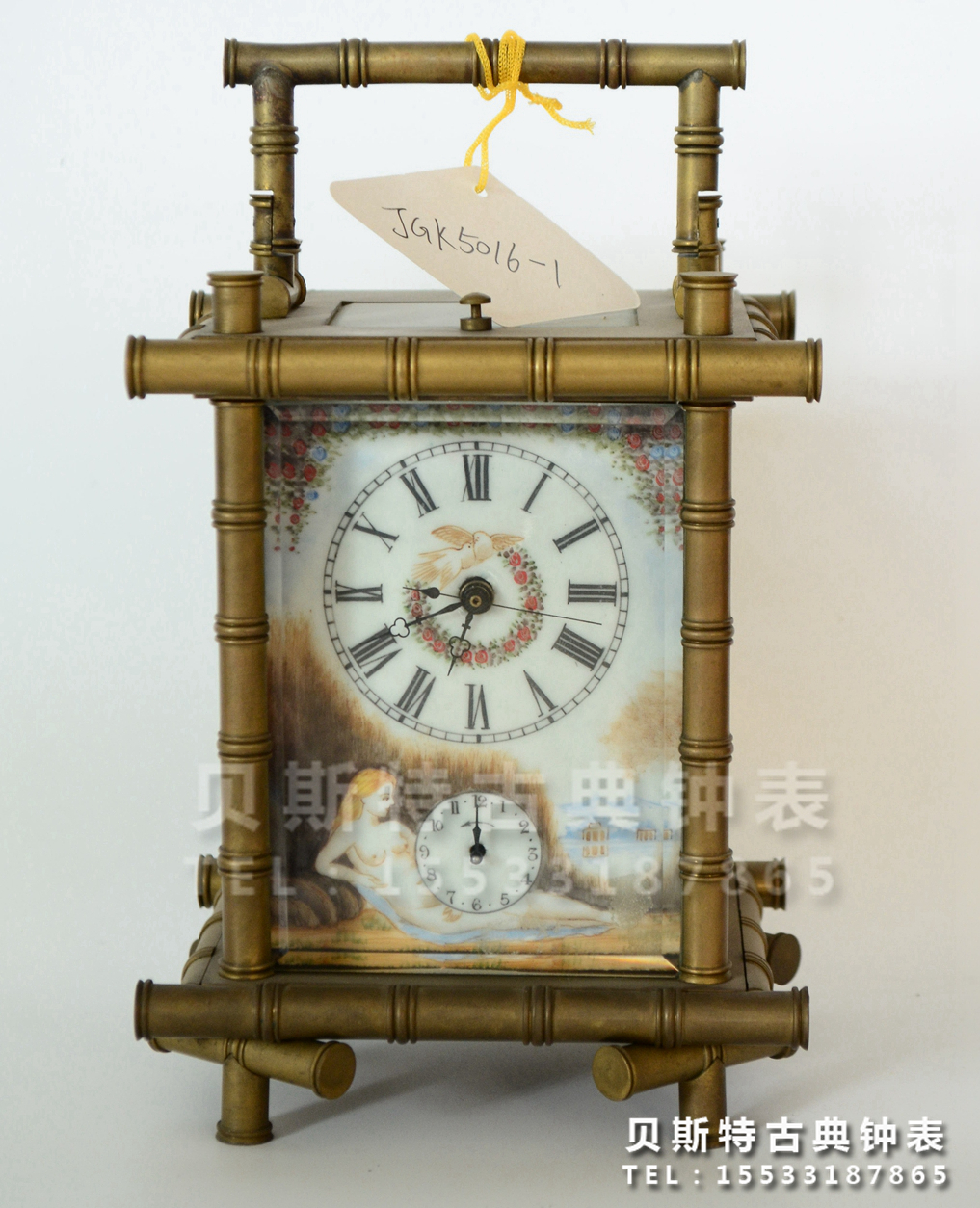 Mute Bamboo Festival Four Functional Leather Sets Watch) antique full copper mechanical alarm clock) to play the collection) Ancient playing miscellaneous