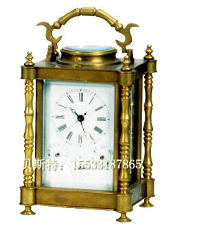 Watch and watch mechanical leather sleeve bell quad-functional leather bucket bell pure copper-swing wheel imitation antique Forbidden City small table clock