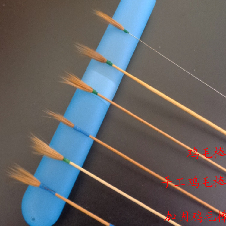 Ear-picking tool bamboo handle chicken feather stick digging ear spoon digging ear foot bath ear-picking chicken feather stick cleaning ear canal hair stick