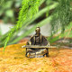 Brass mini ancient harp and guzheng figure ornaments