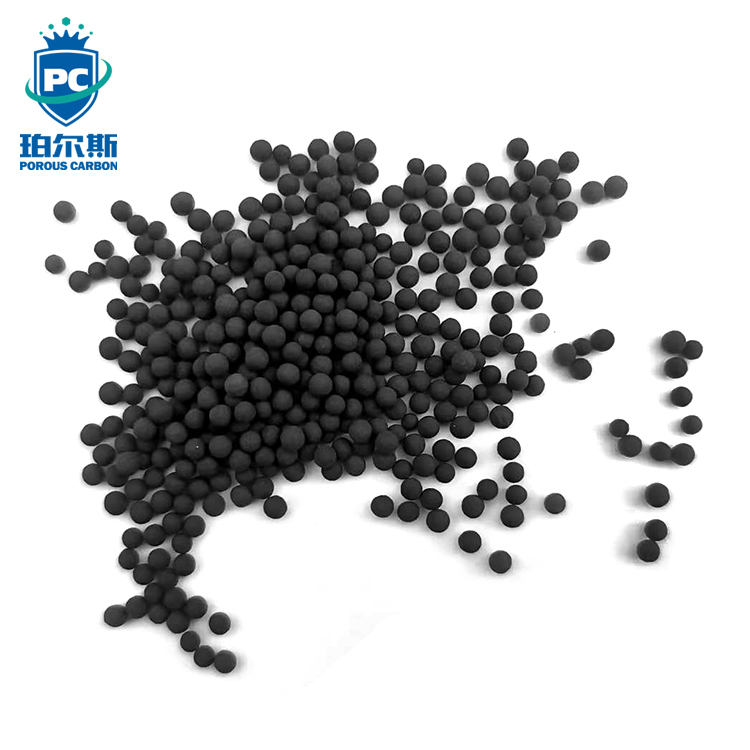 Spherical Carbon 1.0-2.0mm Formaldehyde Adsorption Desiccant Air Purification Spherical Small Particles High Fluidity
