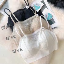 Wheezhi Xin 6086 lace smeared with anti-walking light hanging belt integrated cup poly-woo seducal unscarred underwear female summer bra