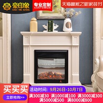 Hao impression European fireplace decorative cabinet 1 2 beige simple atmospheric solid wood American electric Mantel Wall stove