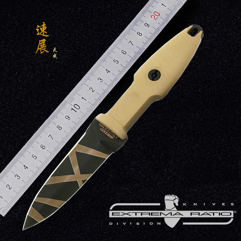 Imported Extrema Ratio Italy Extreme Force PUGIO Ancient Rome Fish Bone Handle Straight Knife Desert