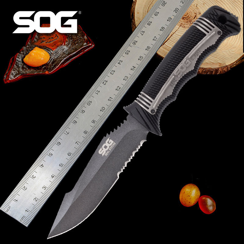 US Imports SOG Sog Outdoor Tactical Straight Knife High Hardness Carry-on Defense Small Knife Seal Force Match