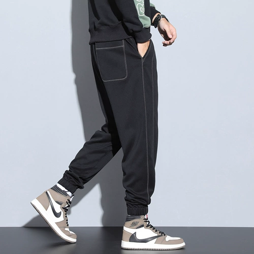 Мужские демисезонные эластичные штаны для отдыха, осенние, свободный прямой крой